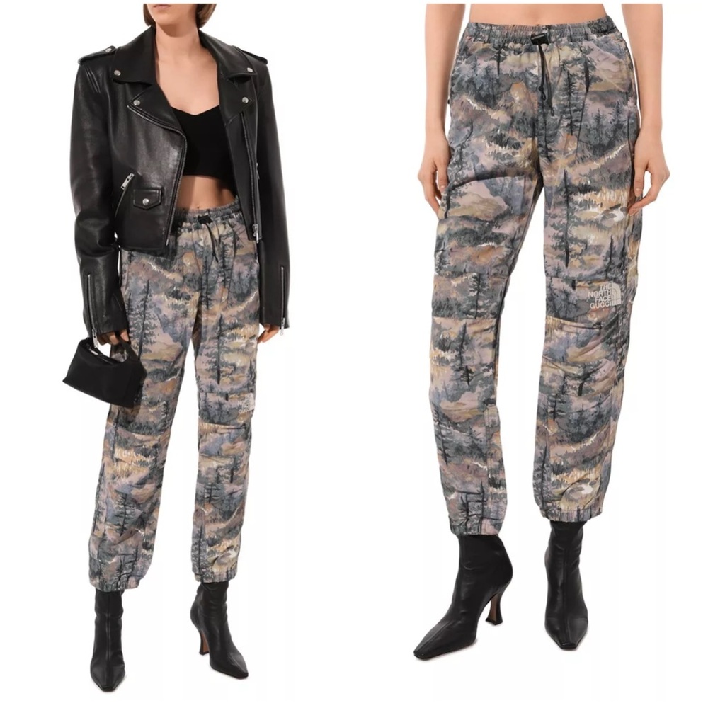 Gucci x THe North Face pants jogger - size XXS - forest print -NWT